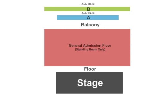 HOUSE OF BLUES SAN DIEGO ENDSTAGE GA Seating Map Seating Chart