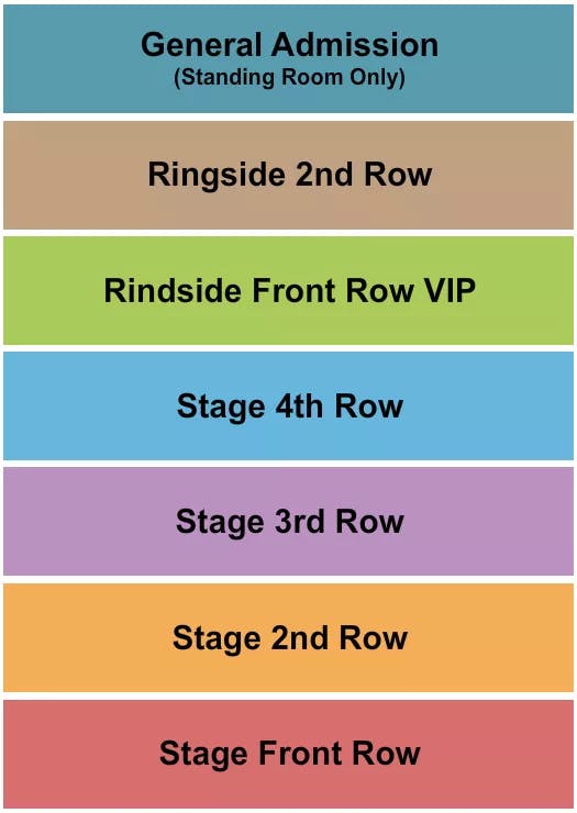  STAGE RINGSIDE GA Seating Map Seating Chart