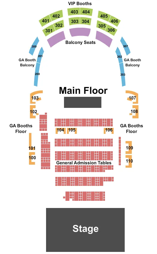 HOWARD THEATRE DC END STAGE Seating Map Seating Chart
