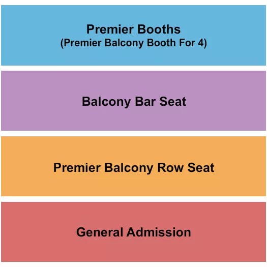 HOWARD THEATRE DC GA PREMIER BALCONY Seating Map Seating Chart