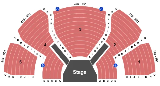HUBBARD STAGE ALLEY THEATRE ENDSTAGE SEPERATED Seating Map Seating Chart