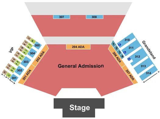  ENDSTAGE GA FLOOR GA PIT Seating Map Seating Chart