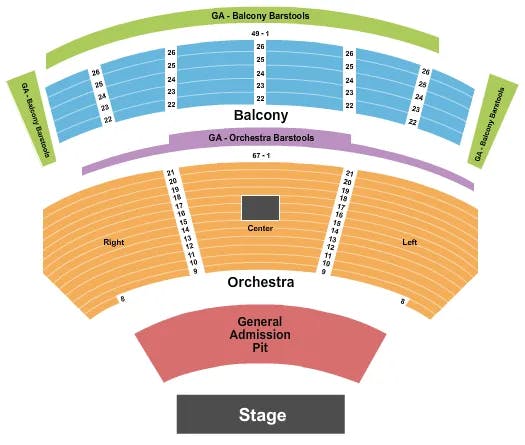  GA PIT Seating Map Seating Chart