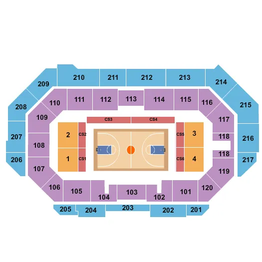  BASKETBALL 2 Seating Map Seating Chart