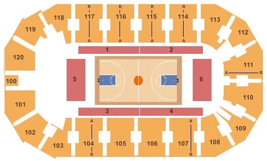  BASKETBALL Seating Map Seating Chart