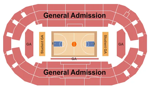  HORIZON LEAGUE WOMENS BASKETBALL Seating Map Seating Chart