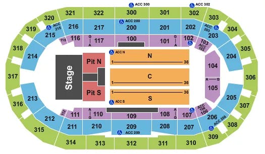  JAKE OWEN Seating Map Seating Chart