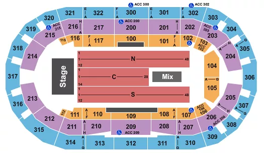  LEGENDS OF SOUTHERN HIPHOP Seating Map Seating Chart