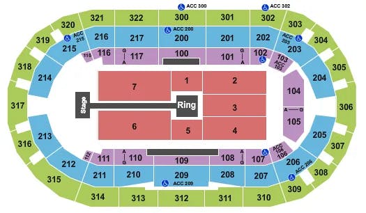  WWE Seating Map Seating Chart