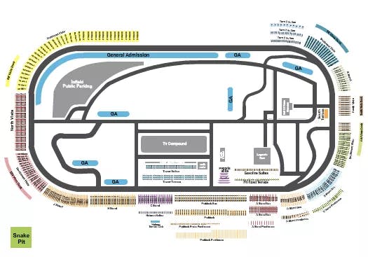  INDY SPEEDWAY DETAILED Seating Map Seating Chart