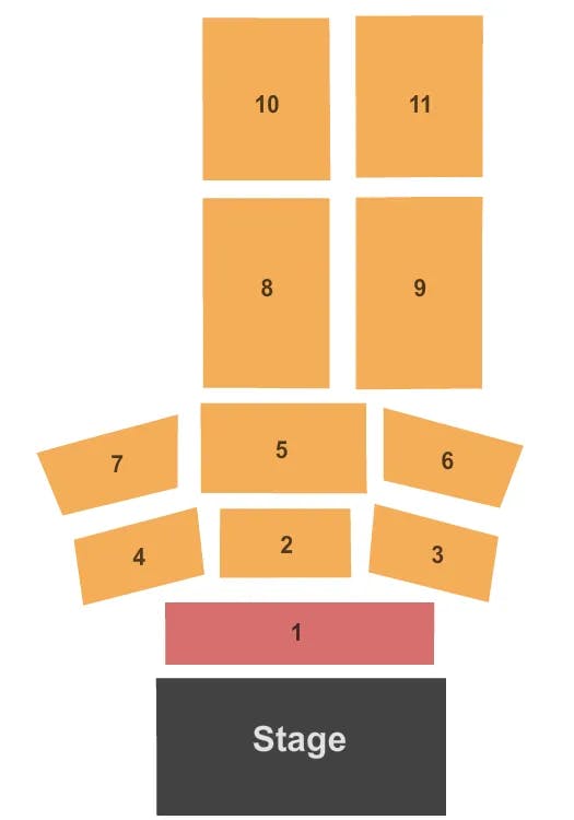 INN OF THE MOUNTAIN GODS RESORT CASINO END STAGE 2 Seating Map Seating Chart