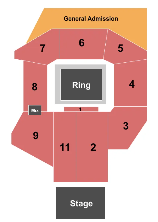 INN OF THE MOUNTAIN GODS RESORT CASINO BOXING Seating Map Seating Chart