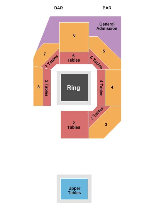 INN OF THE MOUNTAIN GODS RESORT CASINO BOXING 2 Seating Map Seating Chart