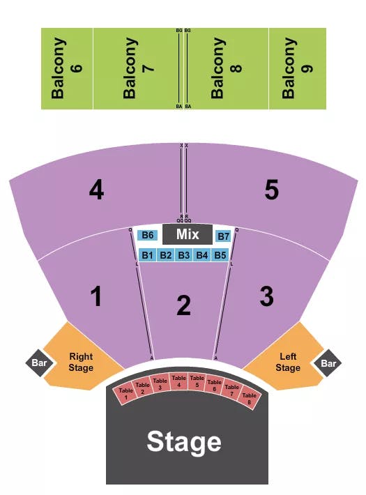 INTERNATIONAL WESTGATE THEATER AT WESTGATE LAS VEGAS RESORT CASINO TABLES Seating Map Seating Chart