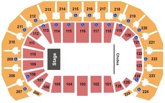  RODEO CONCERT Seating Map Seating Chart