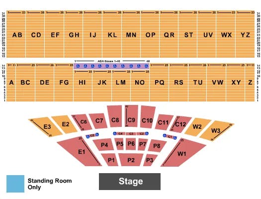  THE BEACH BOYS Seating Map Seating Chart