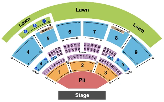  ENDSTAGE PIT 2 Seating Map Seating Chart