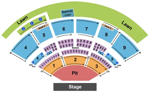  INCUBUS Seating Map Seating Chart