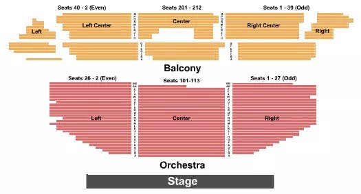  END STAGE Seating Map Seating Chart