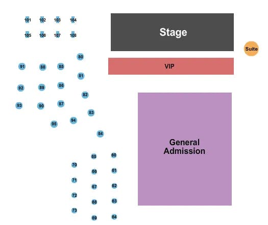 JD LEGENDS GA VIP TABLES Seating Map Seating Chart