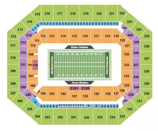  FOOTBALL Seating Map Seating Chart