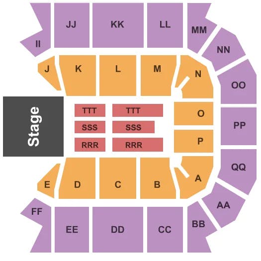  END STAGE Seating Map Seating Chart