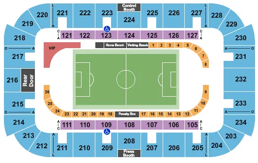 JENKINS ARENA RP FUNDING CENTER SOCCER Seating Map Seating Chart