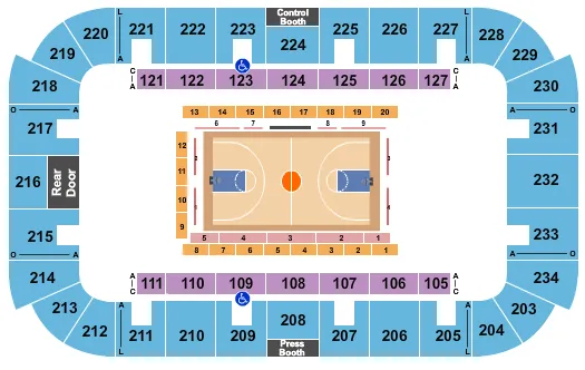 JENKINS ARENA RP FUNDING CENTER HARLEM GLOBETROTTERS Seating Map Seating Chart
