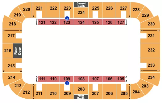 JENKINS ARENA RP FUNDING CENTER OPEN FLOOR Seating Map Seating Chart