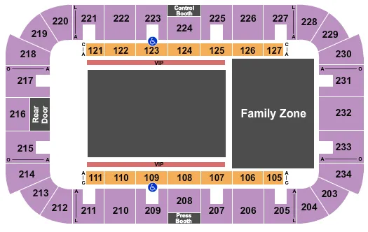 JENKINS ARENA RP FUNDING CENTER RODEO Seating Map Seating Chart
