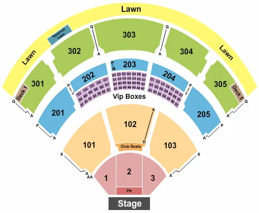  ALICE IN CHAINS Seating Map Seating Chart