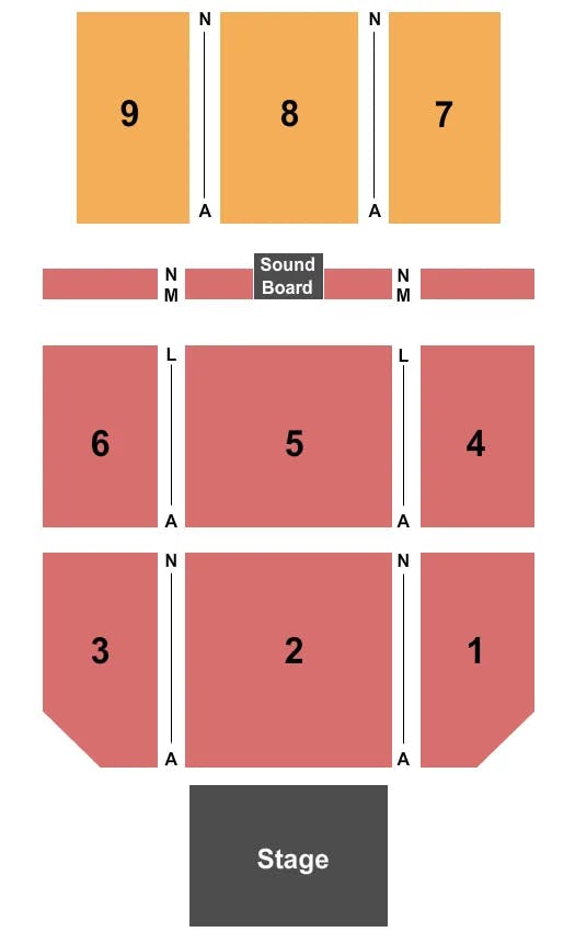  END STAGE Seating Map Seating Chart