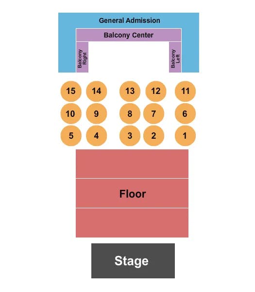 JOHN JAMES AND CLARA KNIGHT STAGE ENDSTAGE 2 Seating Map Seating Chart