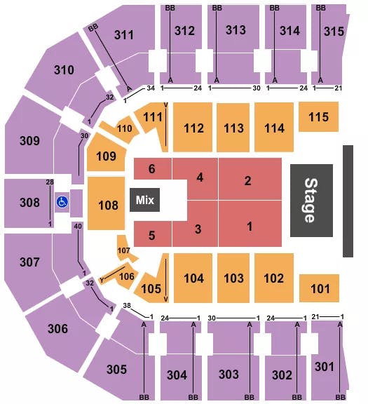  ENDSTAGE 4 Seating Map Seating Chart