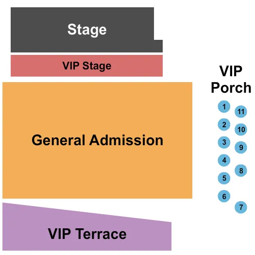 JOHN T FLOORE COUNTRY STORE ENDSTAGE 2 Seating Map Seating Chart