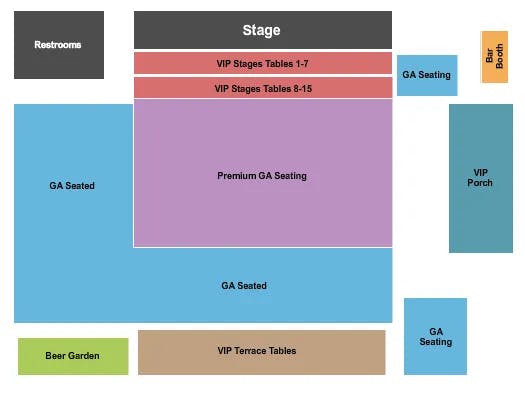 JOHN T FLOORE COUNTRY STORE ROBERTERALKEEN Seating Map Seating Chart