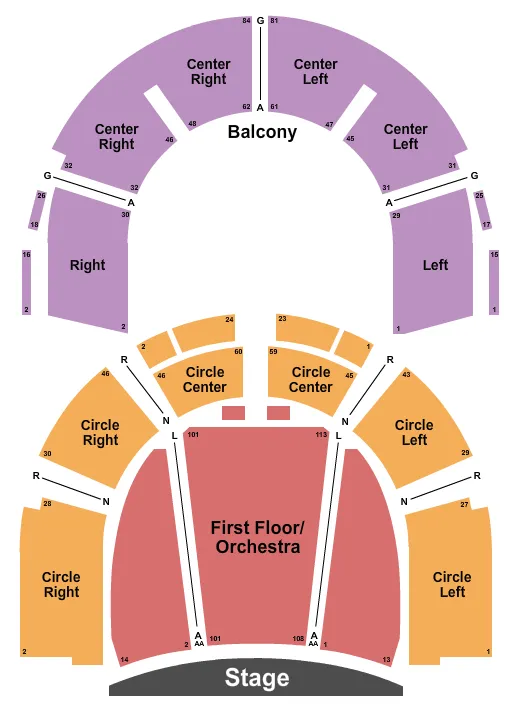  ENDSTAGE Seating Map Seating Chart
