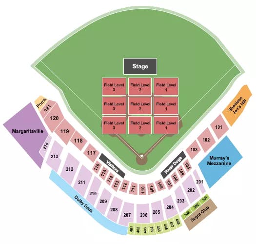 JOSEPH P RILEY JR PARK COMEDY Seating Map Seating Chart