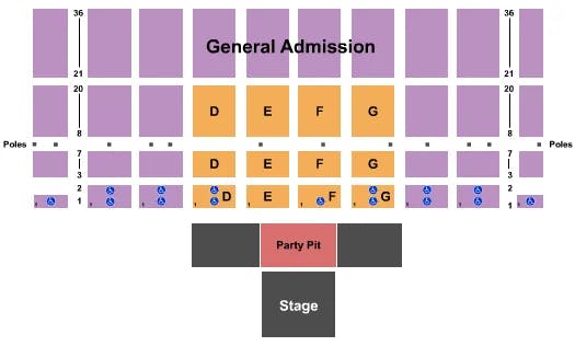  ENDSTAGE GA PIT 2 Seating Map Seating Chart