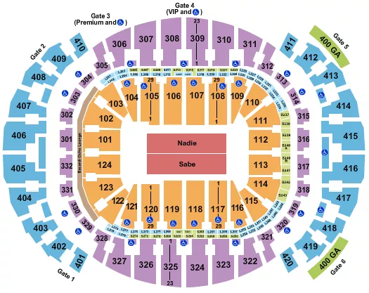  BAD BUNNY Seating Map Seating Chart