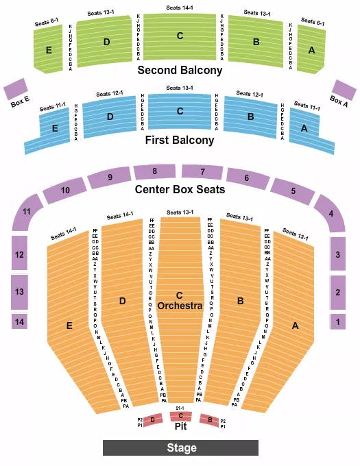  ENDSTAGE PIT 2 Seating Map Seating Chart