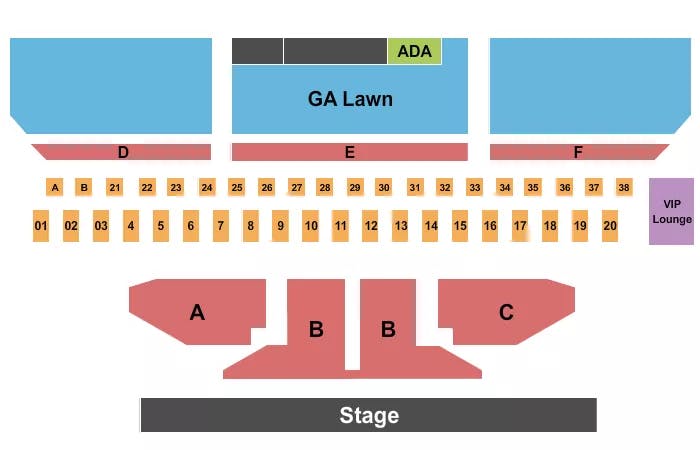 KEMBA LIVE END STAGE Seating Map Seating Chart
