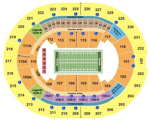  FOOTBALL INDOORS 2 Seating Map Seating Chart