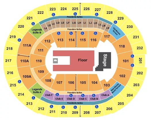  TWENTY ONE PILOTS Seating Map Seating Chart