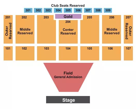  CONCERT 2 Seating Map Seating Chart