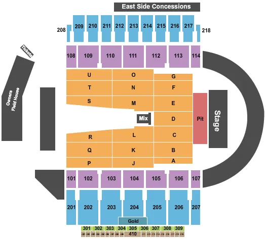  LUKE COMBS Seating Map Seating Chart