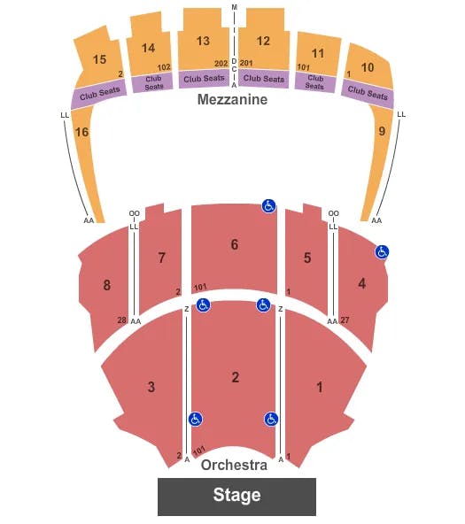KINGS THEATRE NY END STAGE Seating Map Seating Chart