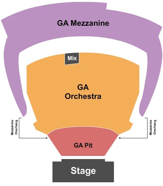 KINGS THEATRE NY SECTION GA Seating Map Seating Chart