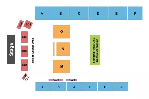  ENDSTAGE RESERVED Seating Map Seating Chart