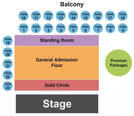 KNITTING FACTORY CONCERT HOUSE BOISE GA FLOOR TABLES PREMIUM Seating Map Seating Chart